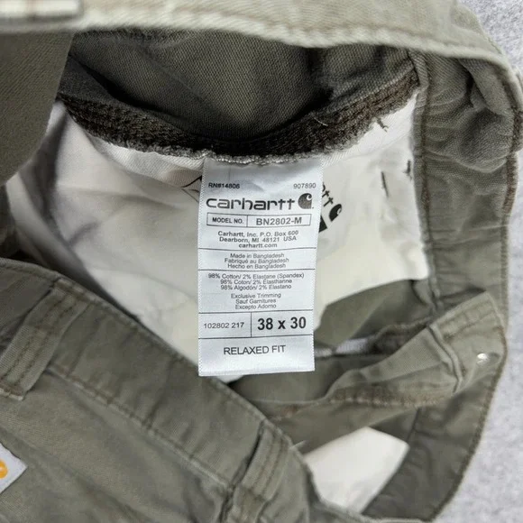 Carhartt Pants Mens 38x30 Gray Rugged Flex Double Front Utility Canvas Work - Picture 11 of 13